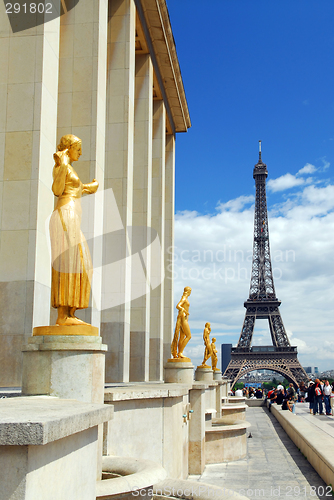 Image of Eiffel tower from Trocadero