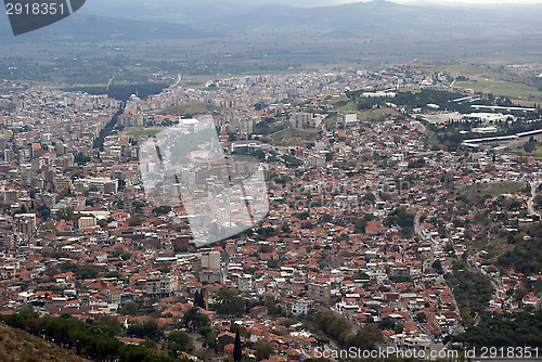 Image of view of Bergama city in Turkey