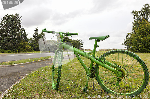 Image of Old Green Bicycle 