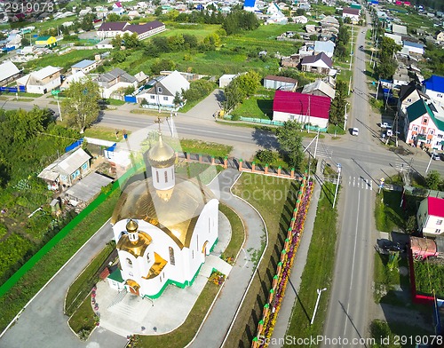 Image of Aerial view on temple in honor of the Ascension,