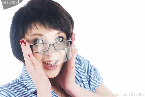 Image of surprised young woman