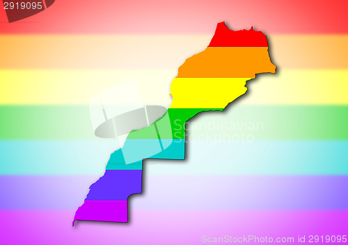 Image of Morocco - Rainbow flag pattern