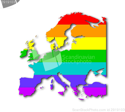 Image of Europe - Rainbow flag pattern
