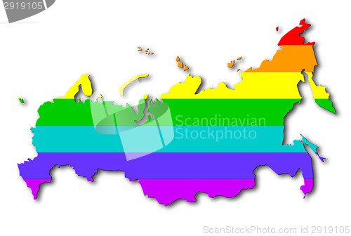 Image of Russia - Rainbow flag pattern