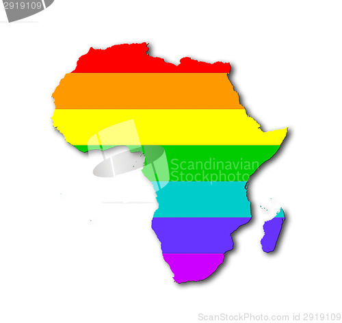 Image of Africa - Rainbow flag pattern