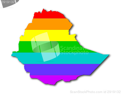Image of Ethiopia - Rainbow flag pattern
