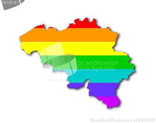 Image of Belgium - Rainbow flag pattern