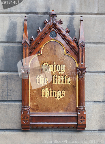 Image of Decorative wooden sign - Enjoy the little things