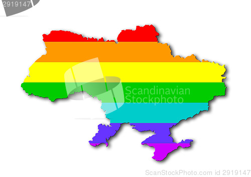 Image of Ukraine - Rainbow flag pattern