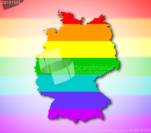 Image of Germany - Rainbow flag pattern