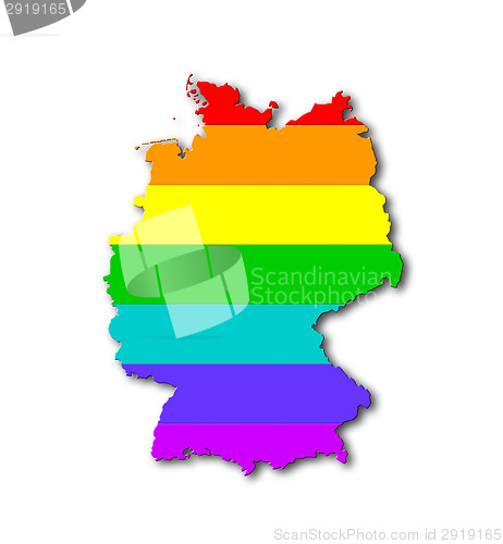 Image of Germany - Rainbow flag pattern