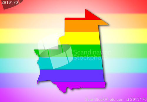Image of Mauritania - Rainbow flag pattern