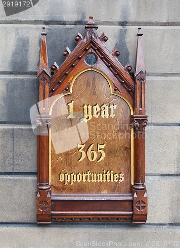 Image of Decorative wooden sign - 1 year, 365 opportunities