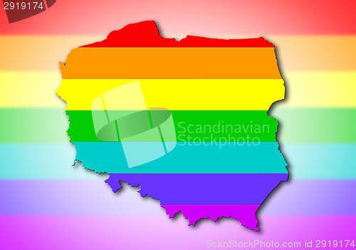 Image of Poland - Rainbow flag pattern