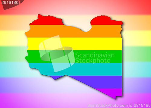 Image of Libya - Rainbow flag pattern
