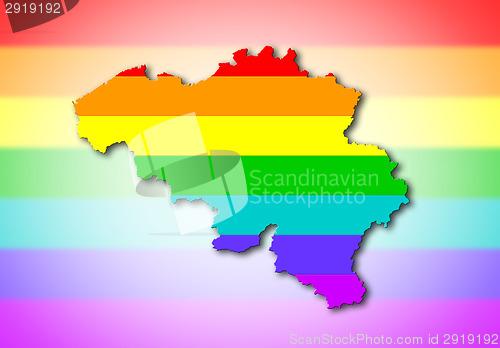 Image of Belgium - Rainbow flag pattern