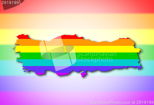 Image of Turkey - Rainbow flag pattern