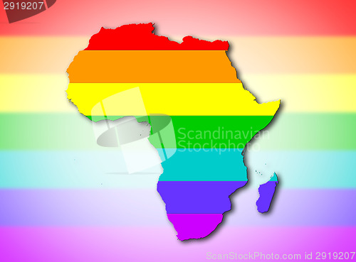 Image of Africa - Rainbow flag pattern