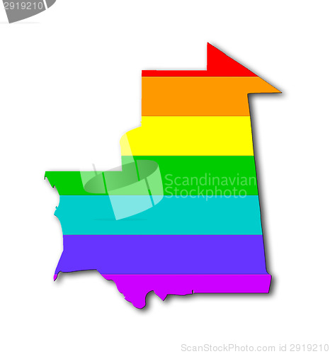 Image of Mauritania - Rainbow flag pattern