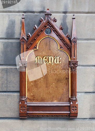 Image of Decorative wooden sign - Menu