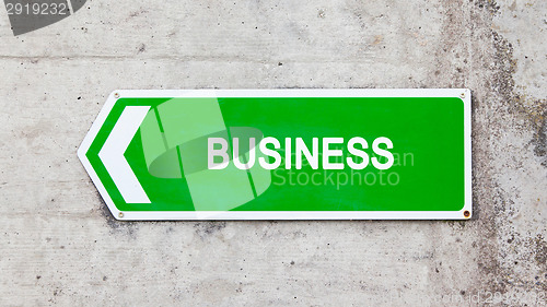 Image of Green sign - Business