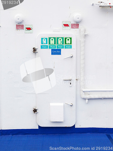 Image of White metal door 