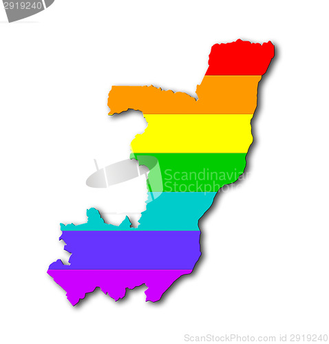 Image of Congo - Rainbow flag pattern