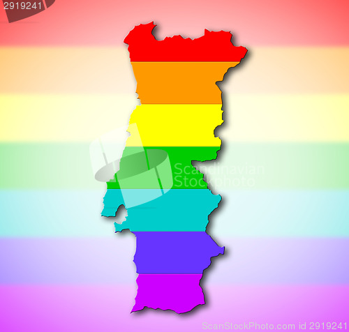 Image of Portugal - Rainbow flag pattern