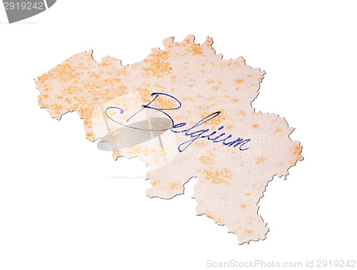 Image of Belgium - Old paper with handwriting