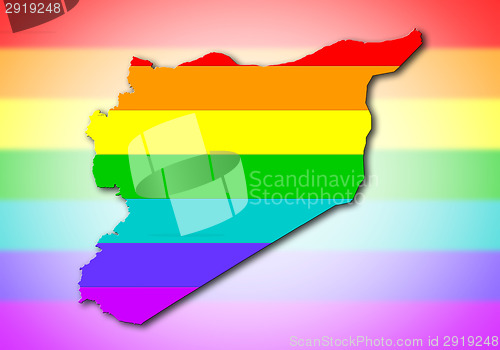 Image of Syria - Rainbow flag pattern