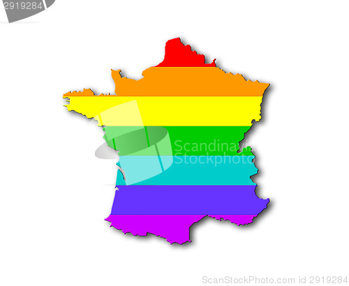 Image of France - Rainbow flag pattern