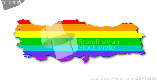 Image of Turkey - Rainbow flag pattern
