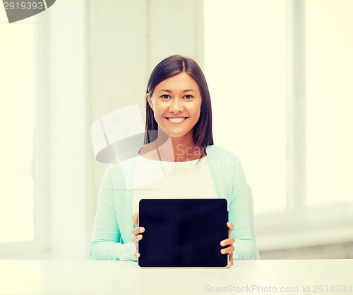 Image of businesswoman or student with tablet pc