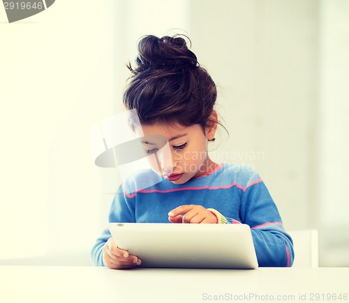 Image of girl with tablet pc at home