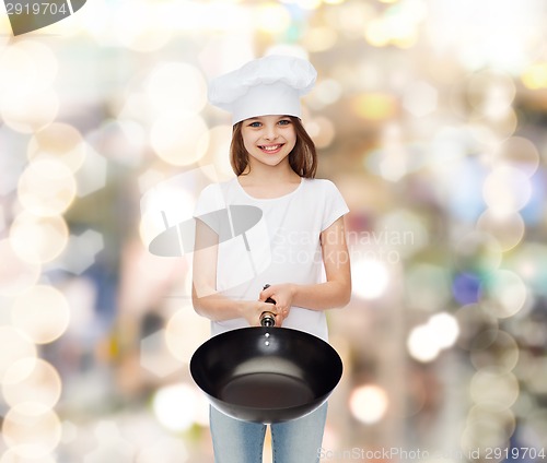 Image of smiling little girl in white blank t-shirt