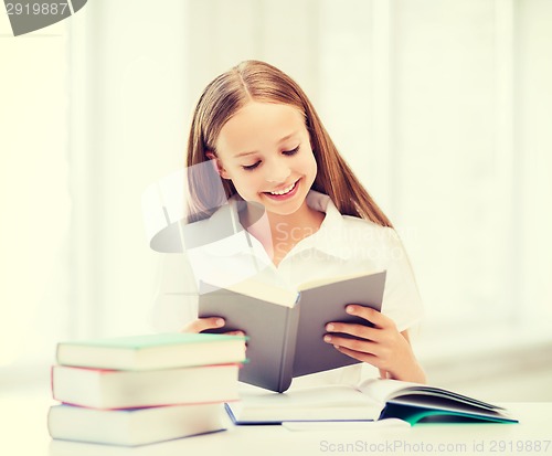 Image of student girl studying at school