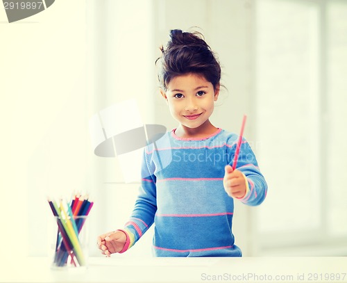 Image of little girl drawing