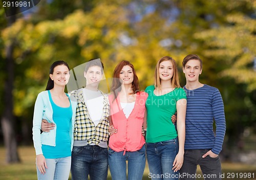 Image of group of smiling students standing