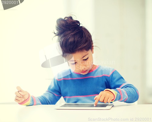 Image of girl with tablet pc at home