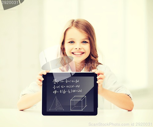 Image of girl with tablet pc at school