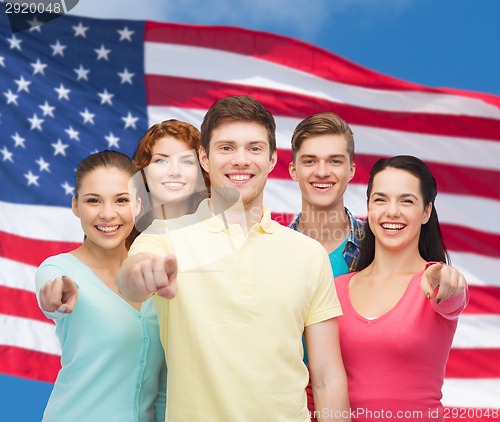 Image of group of smiling teenagers