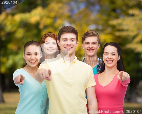 Image of group of smiling teenagers