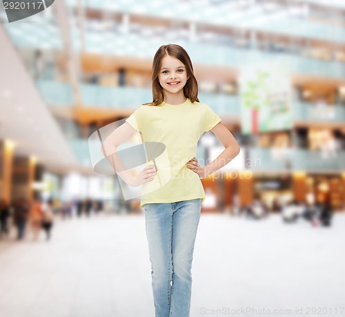 Image of smiling little girl in casual clothes