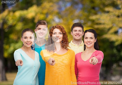 Image of group of smiling teenagers