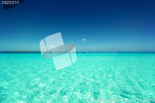 Image of blue sea or ocean and sky