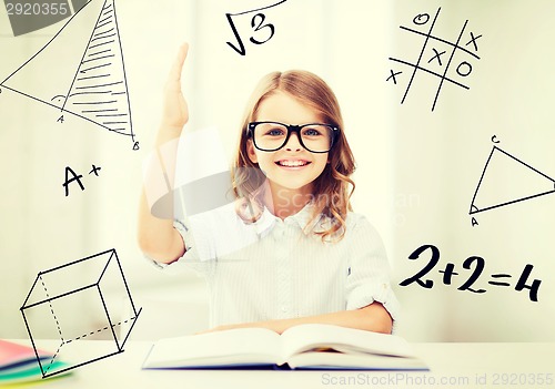 Image of student girl studying at school