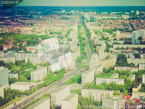 Image of Retro look Berlin aerial view