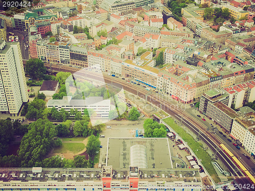 Image of Retro look Berlin aerial view