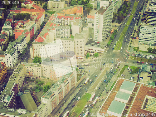 Image of Retro look Berlin aerial view