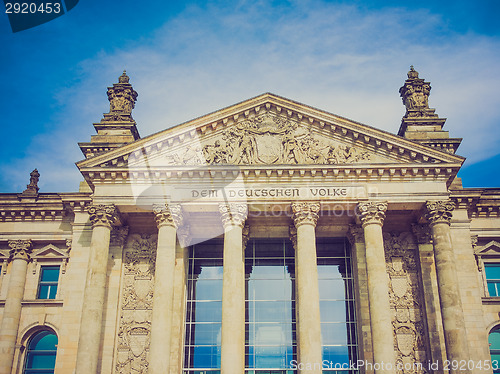 Image of Retro look Reichstag Berlin